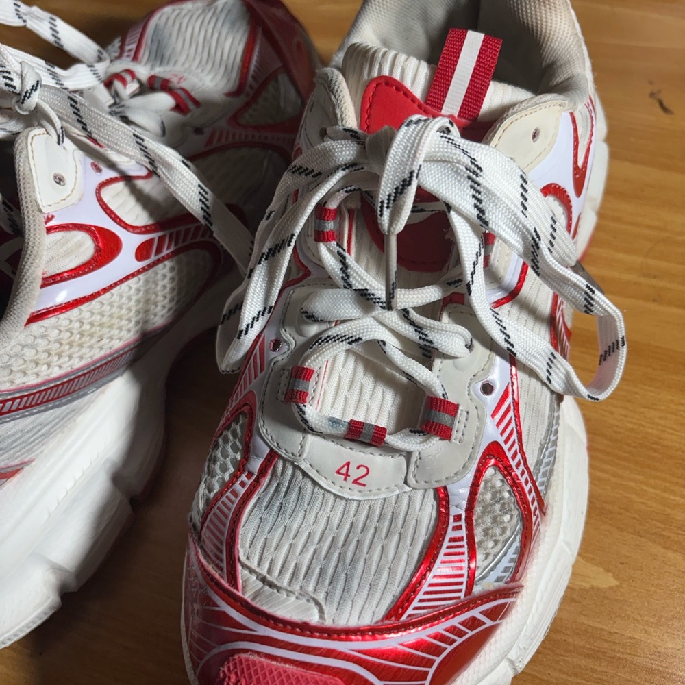 Balenciaga 3XL Red and White Sneakers